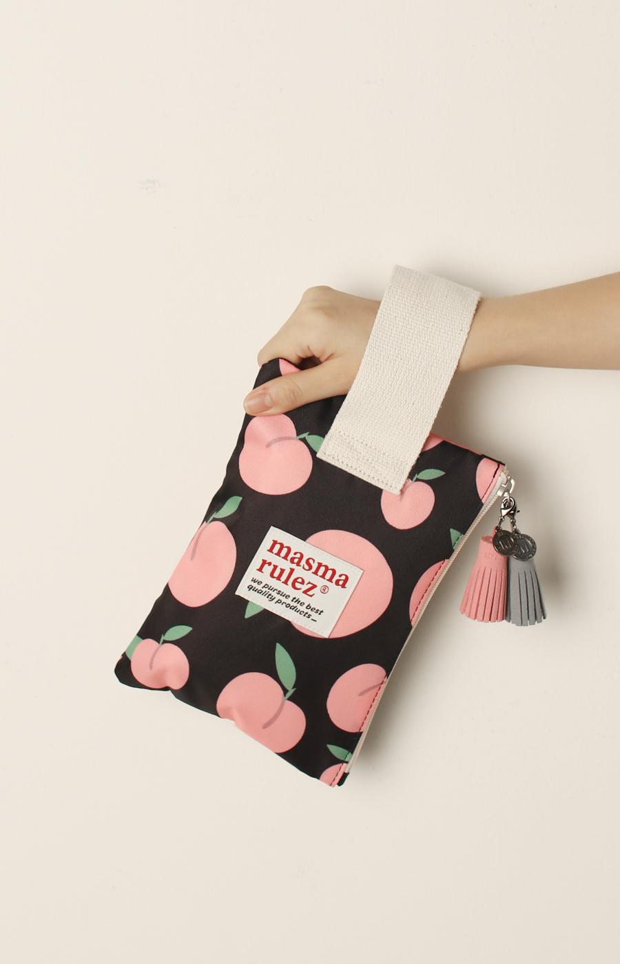 [Masmarulez] Peach pattern Strap pouch