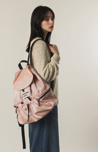 [Masmarulez] String flap backpack _ Pink