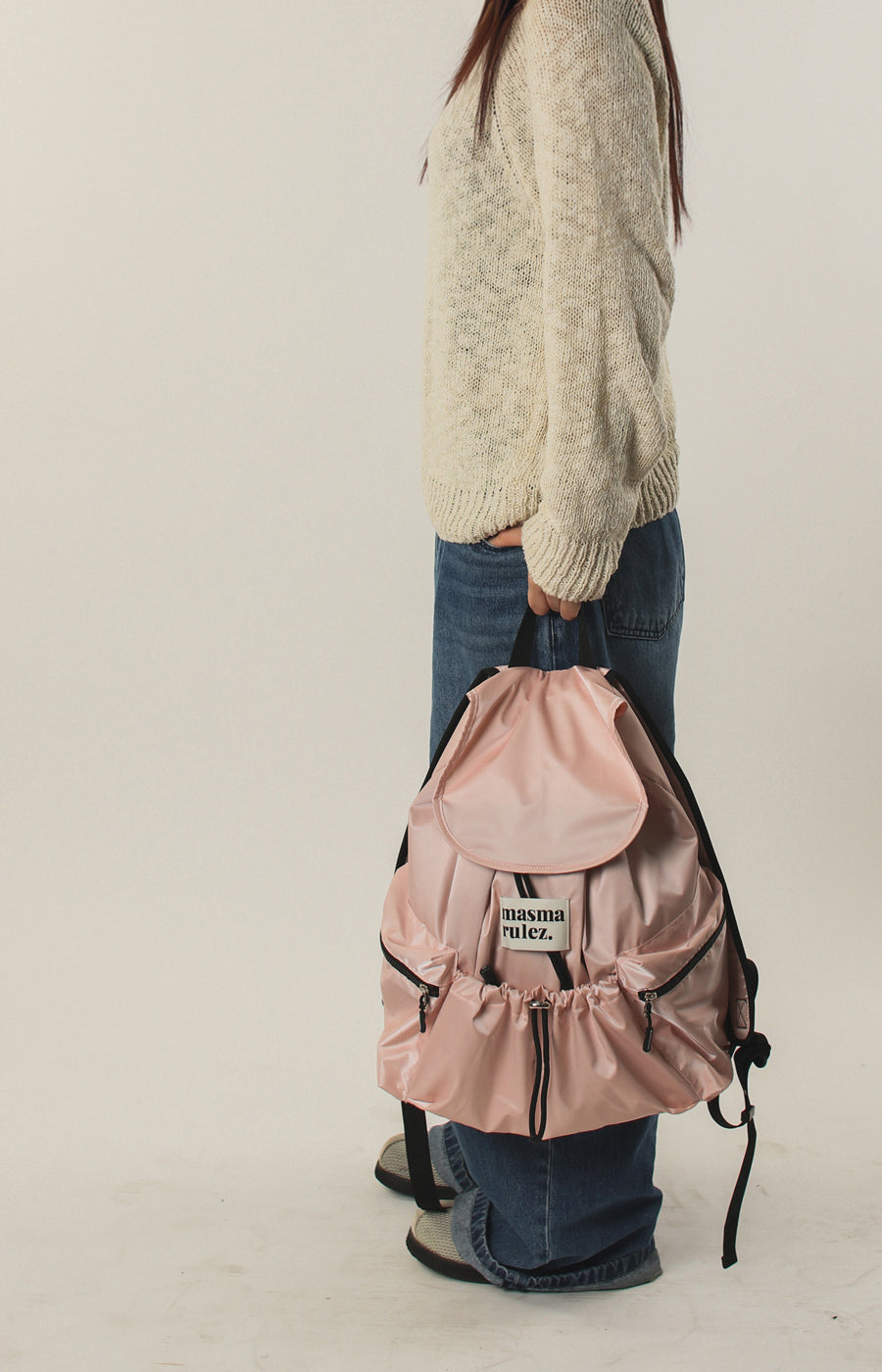 [Masmarulez] String flap backpack _ Pink