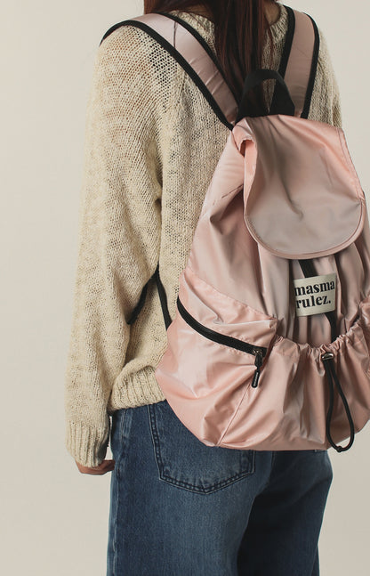 [Masmarulez] String flap backpack _ Pink