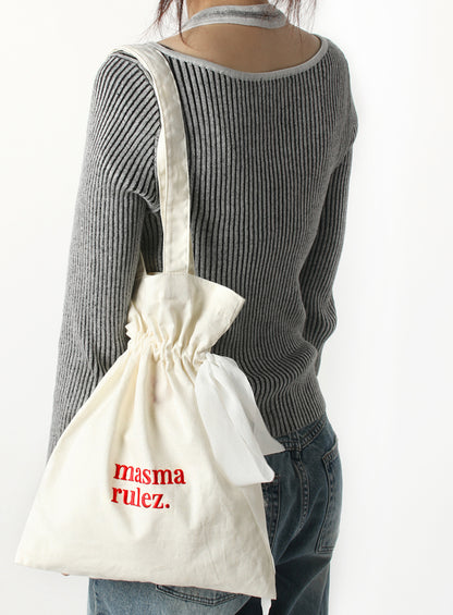 Masmarulez Ribbon Eco Bag Musinsa Edition _ Cream