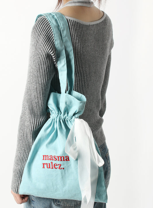 Masmarulez Ribbon Eco Bag Musinsa Edition _ Mint