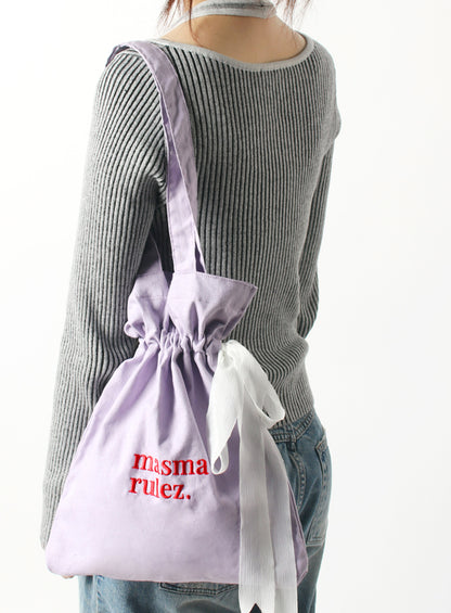 [Masmarulez] Ribbon eco bag _Purple