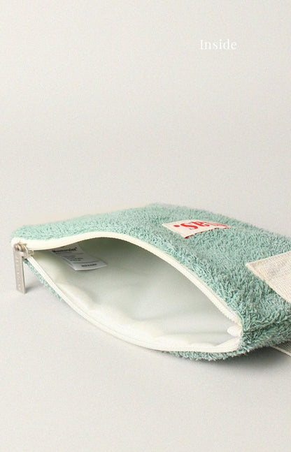 [Masmarulez] Roygh terry Strap pouch _Mint