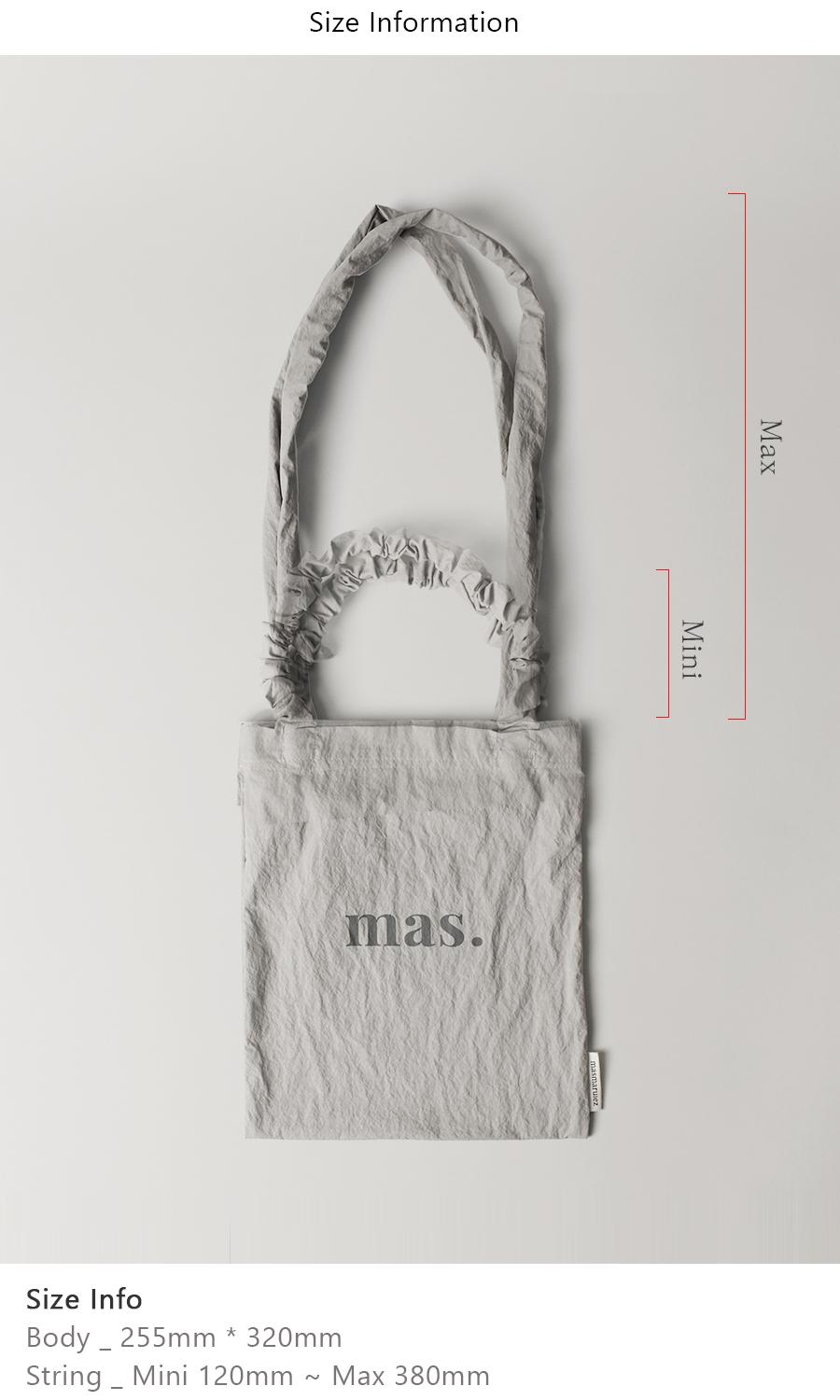 Masmarulez] Shirring eco bag Water proof_Black – Nyfashioncity
