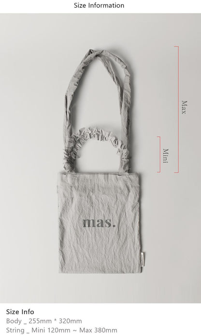 [Masmarulez] Shirring eco bag  Water proof_Ivory