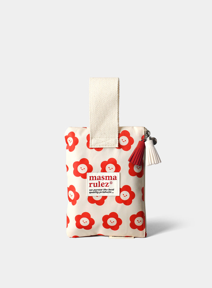 [Masmarulez] Smile flower pattern Strap pouch