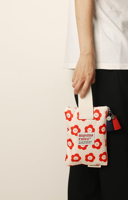 [Masmarulez] Smile flower pattern Strap pouch