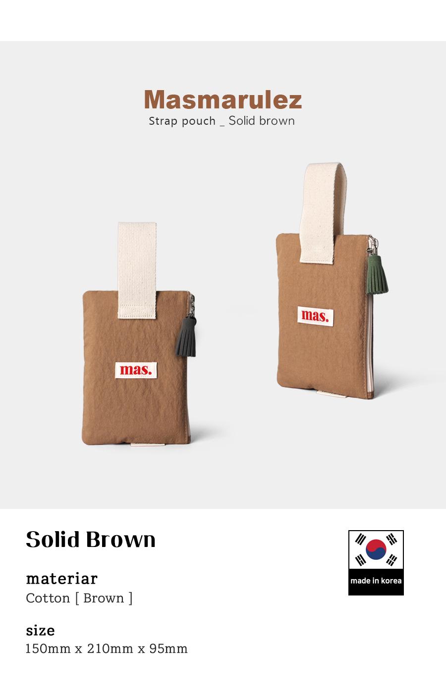 [Masmarulez] Solid Strap pouch _ Brown