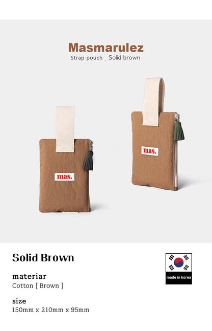 [Masmarulez] Solid Strap pouch _ Brown