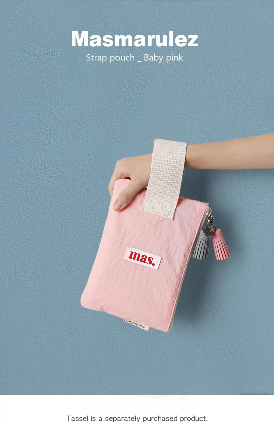 [Masmarulez] Korean Strap Pouch Bag _ Solid Pink