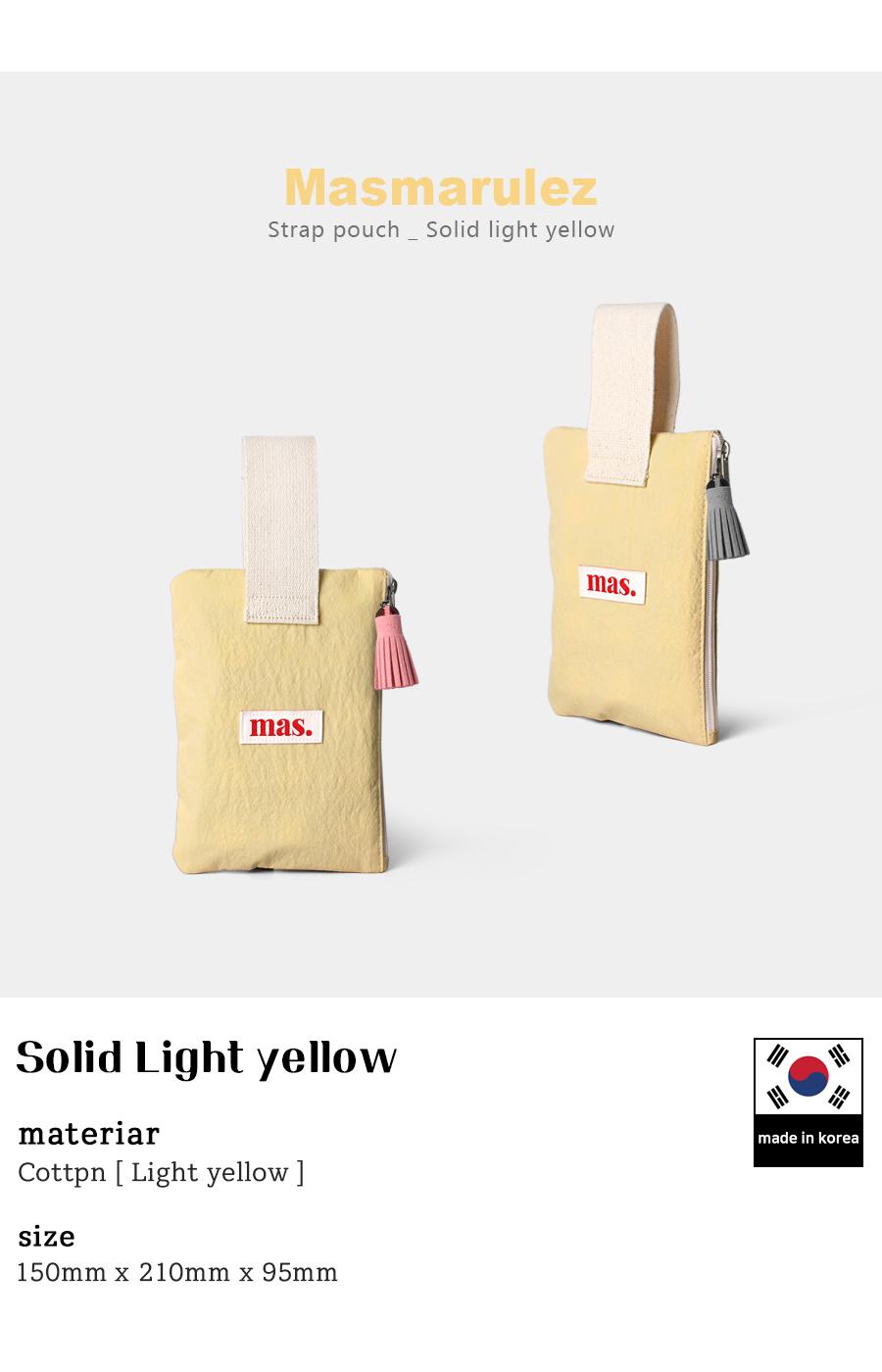 [Masmarulez] Solid Strap pouch _ Yellow