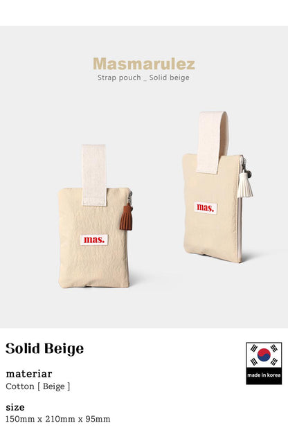 [Masmarulez] Korean Strap Pouch Bag _ Solid Beige