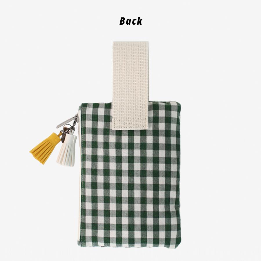 [Masmarulez] Spring Check Strap pouch _Green