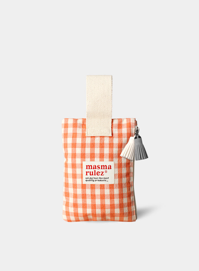 [Masmarulez] Spring Check Strap pouch _Orange