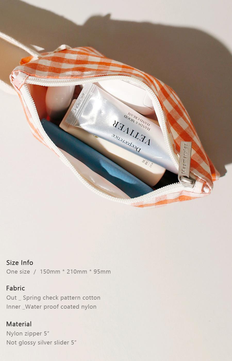 [Masmarulez] Spring Check Strap pouch _Orange