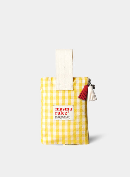 [Masmarulez] Spring Check Strap pouch _Yellow