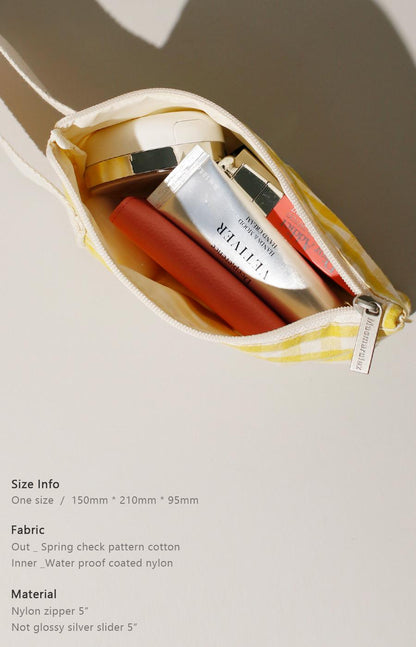 [Masmarulez] Spring Check Strap pouch _Yellow