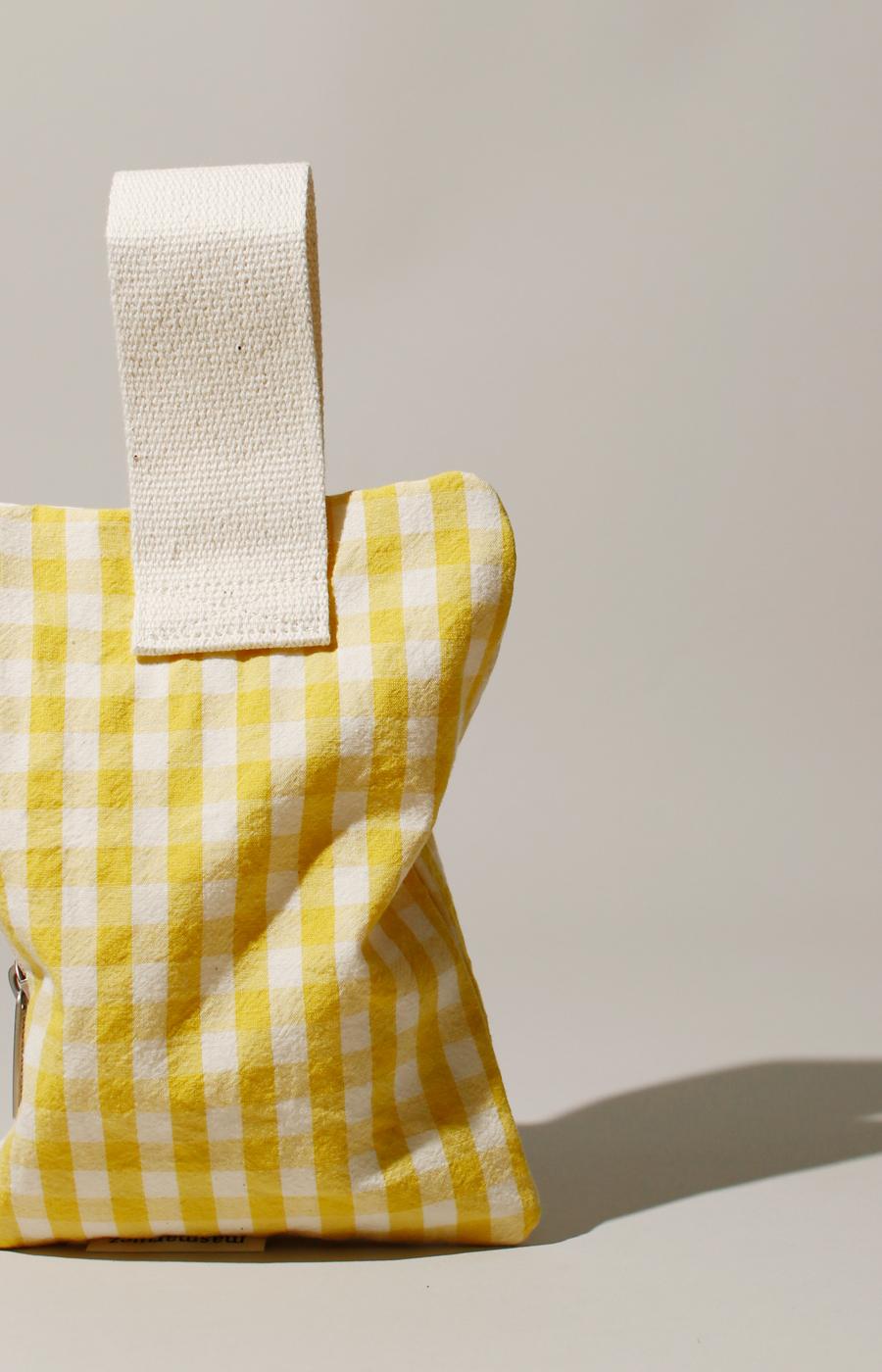 [Masmarulez] Spring Check Strap pouch _Yellow