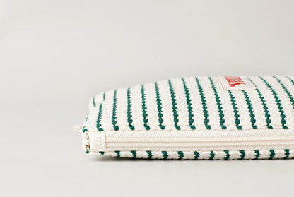 [Masmarulez] Korean Strap Pouch Bag Waffle Stripe Green