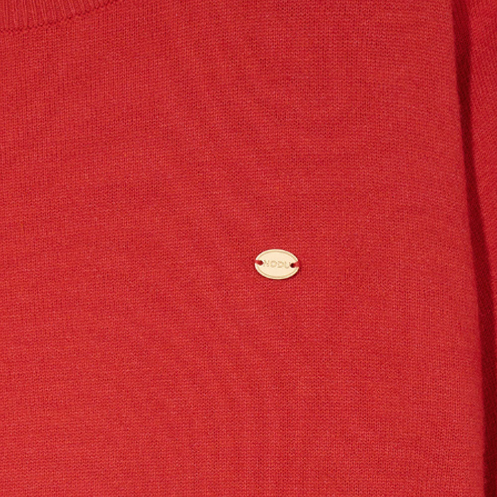 Basic Crew Neck Knit [Red]