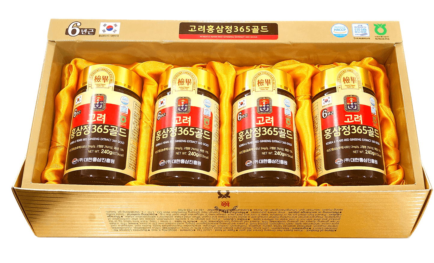 [Health 365] Goryeo 6-year-old red ginseng extract 365 gold x 4ea