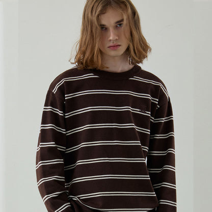 Minimal Signature Stripe Knit [Brown]