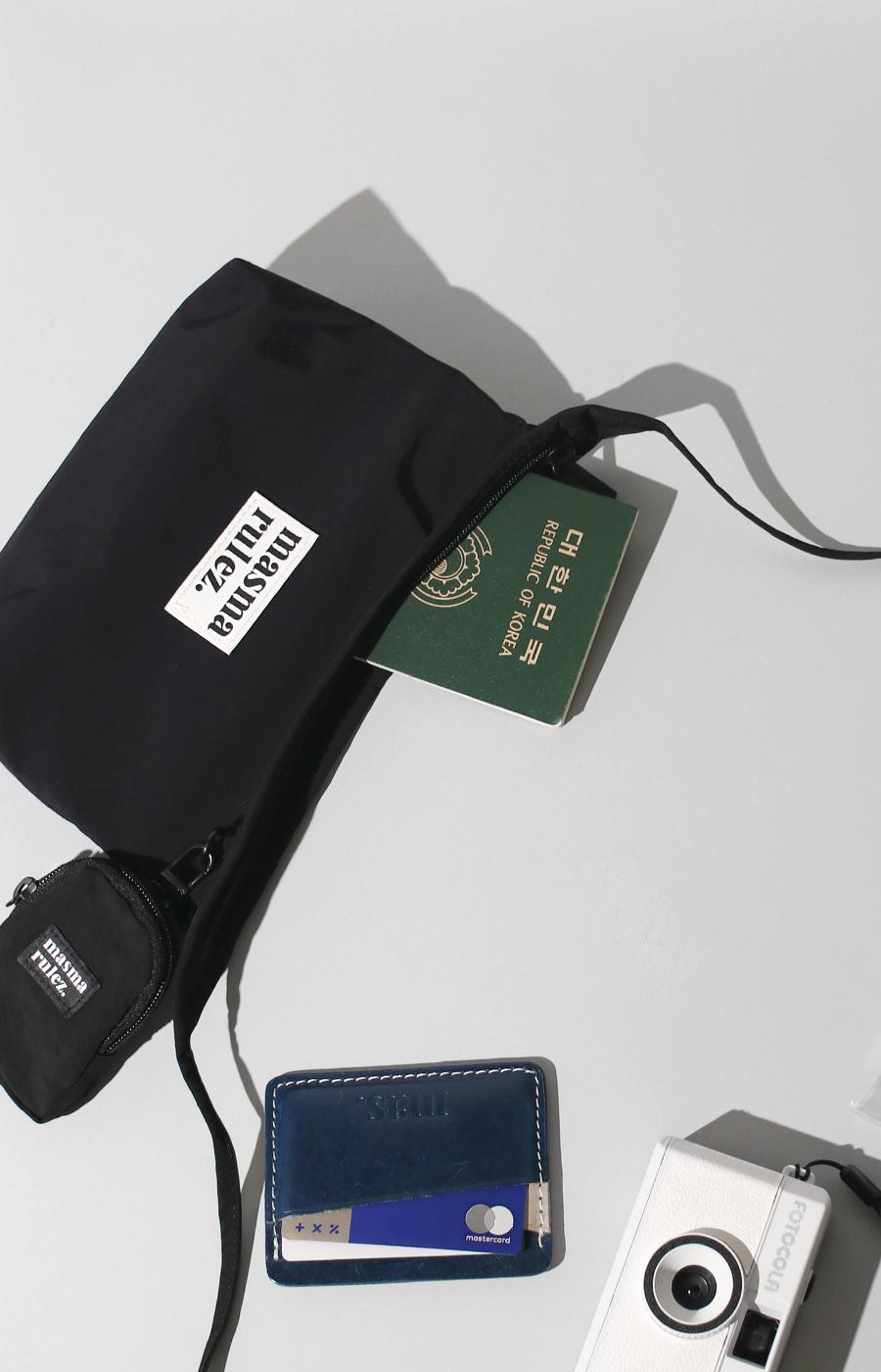 [Masmarulez] Travel sacoche cross bag _ Black