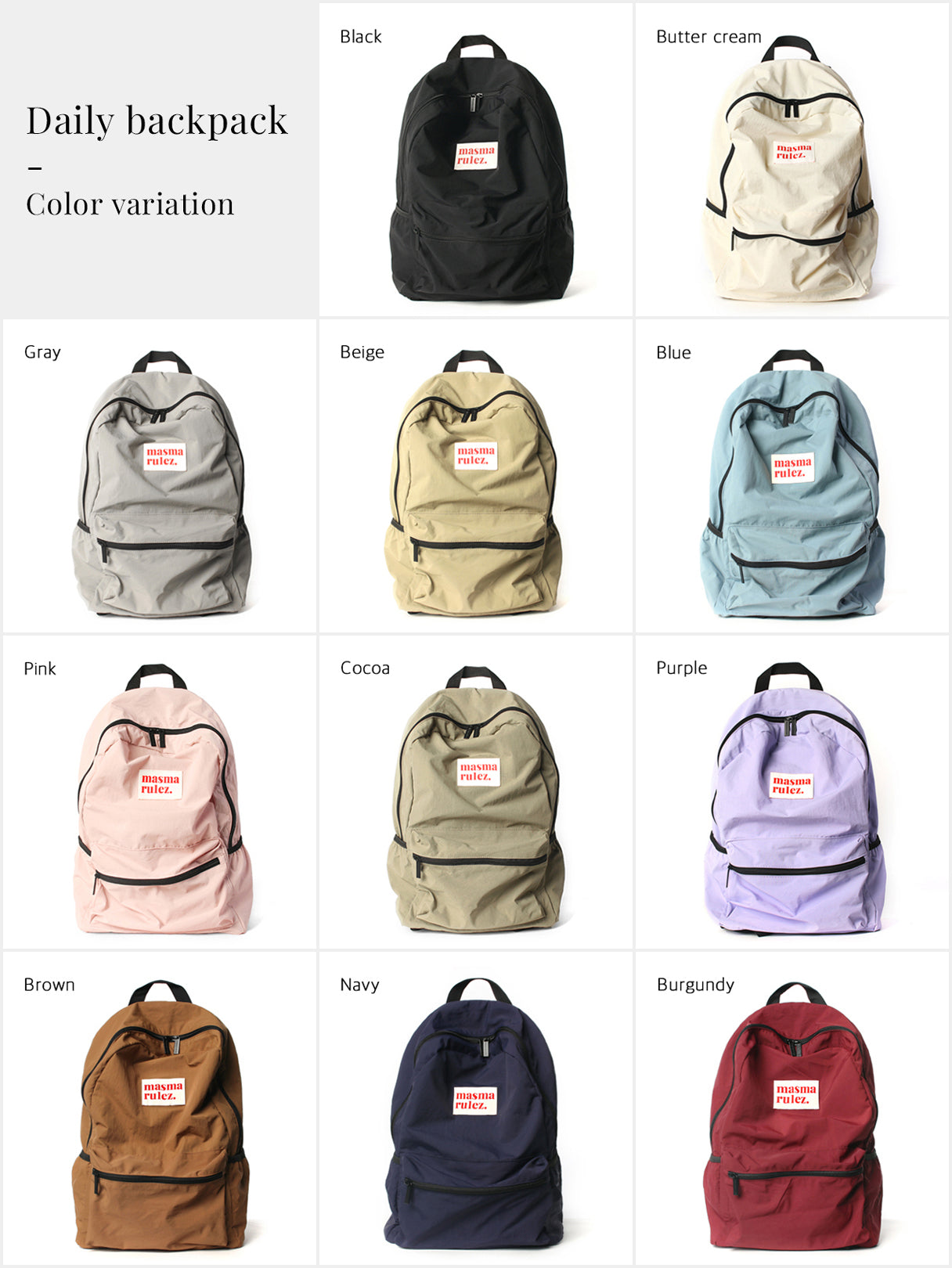 [Masmarulez] Daily backpack Water proof _Beige