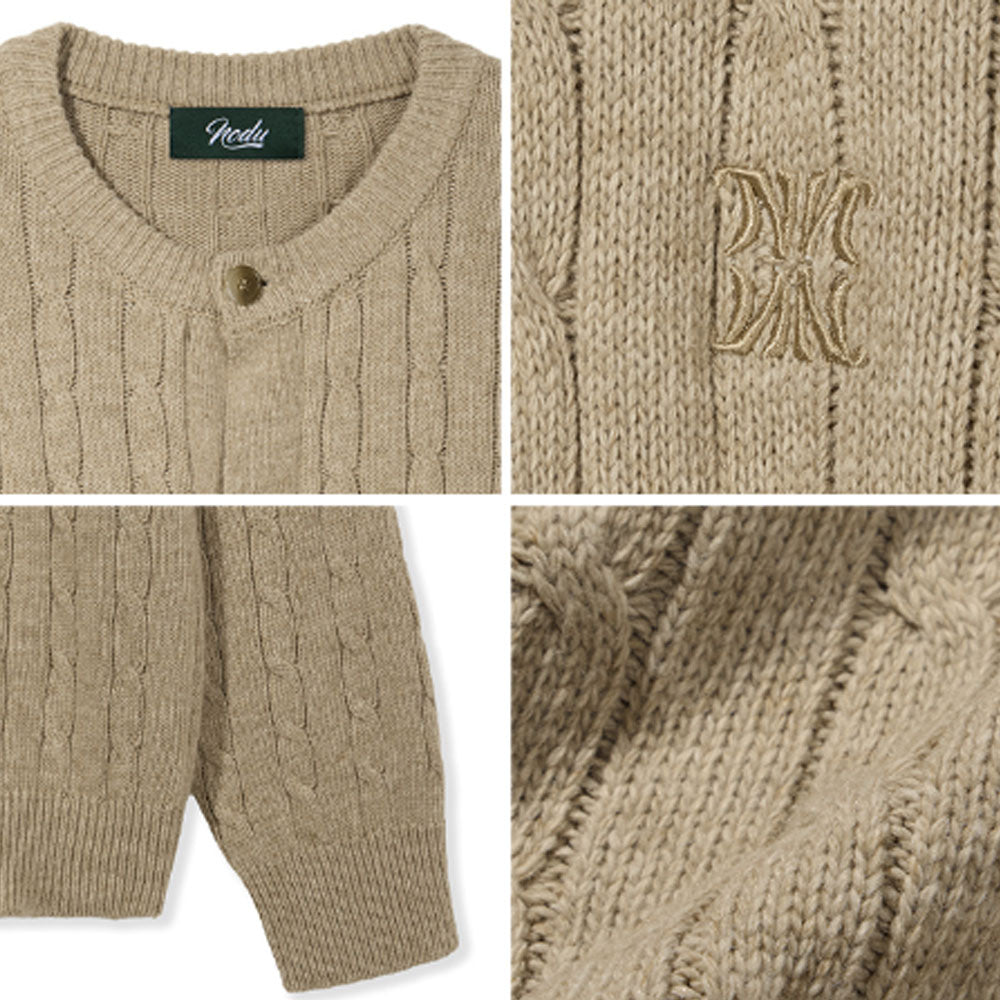 Cable Soft Cardigan [Beige]