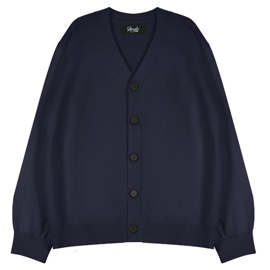 Soft V-Neck Cardigan Navy