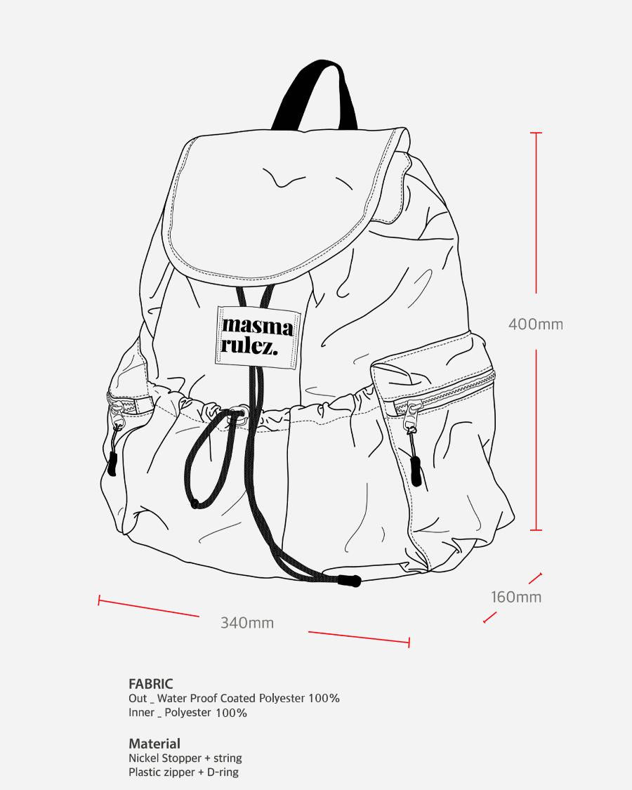 [Masmarulez] String flap backpack _ Ivory