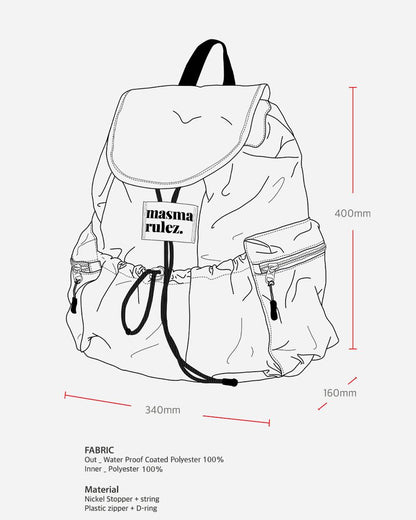 [Masmarulez] String flap backpack _ Ivory