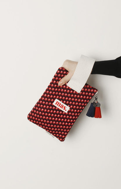 [Masmarulez] Knit small flower Strap pouch _ Red