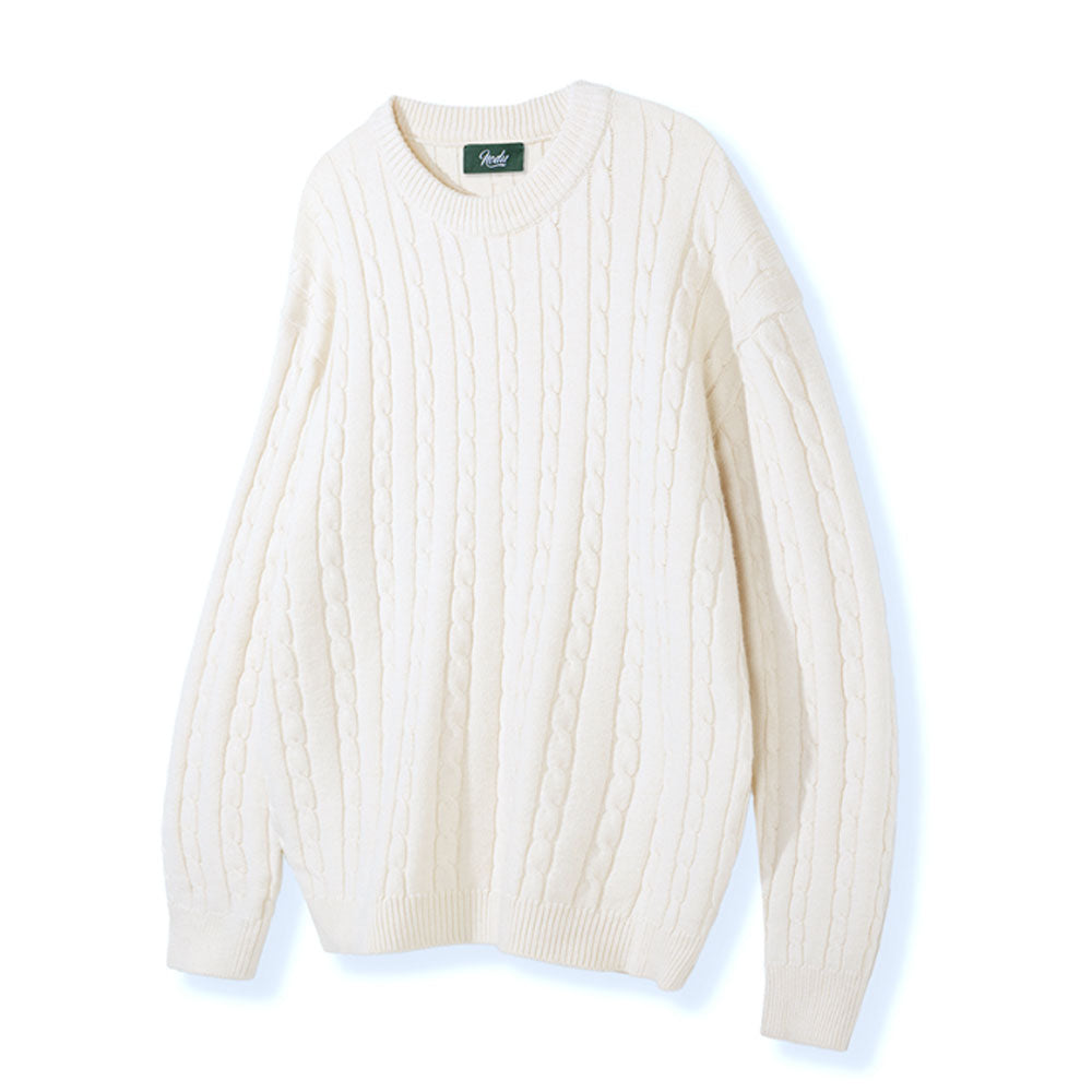 Maple Cable Round Knit [Cream]