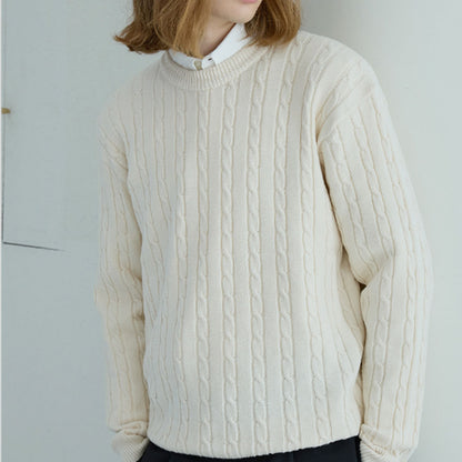 Maple Cable Round Knit [Cream]