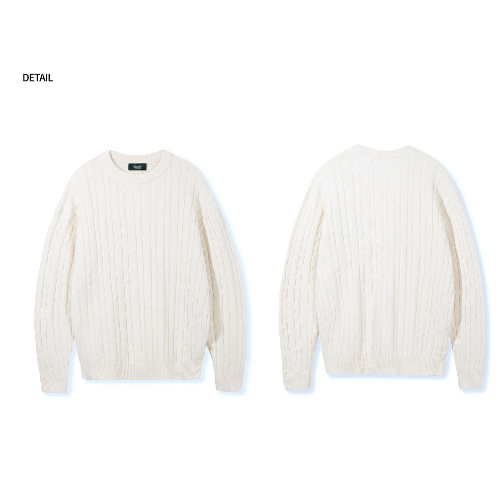 Maple Cable Round Knit [Cream]