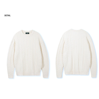 Maple Cable Round Knit [Cream]