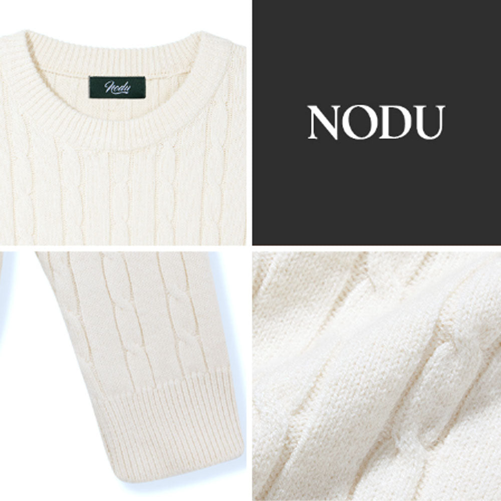 Maple Cable Round Knit [Cream]