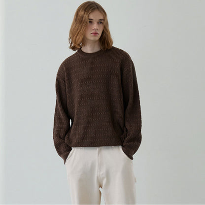 Mini Cable Round Knit [Brown]