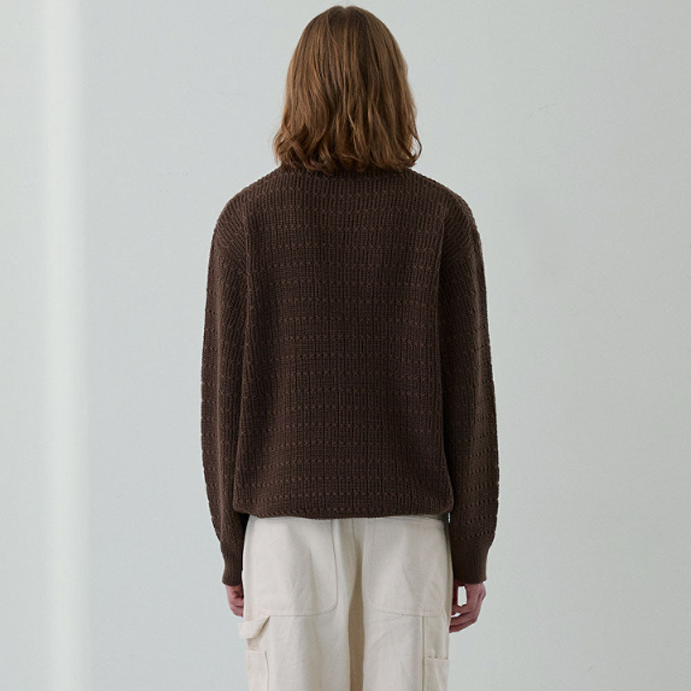 Mini Cable Round Knit [Brown]