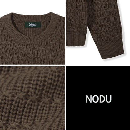 Mini Cable Round Knit [Brown]