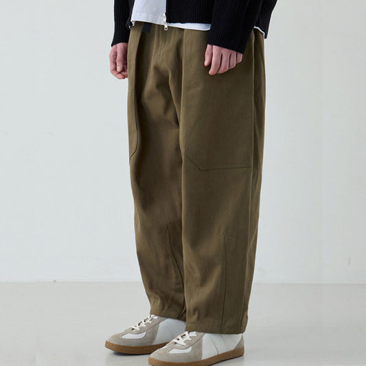 Balllon Strap Cotton Pants [Khaki]