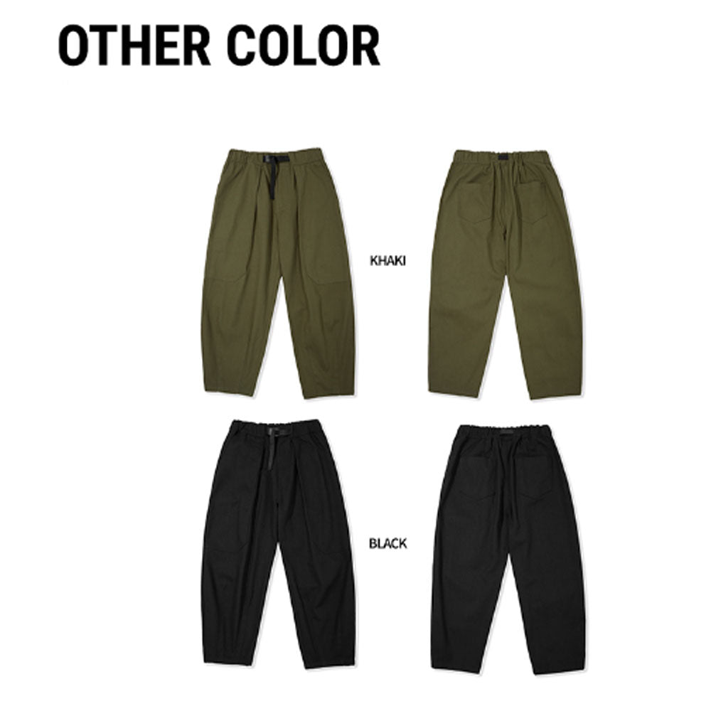 Balllon Strap Cotton Pants [Khaki]