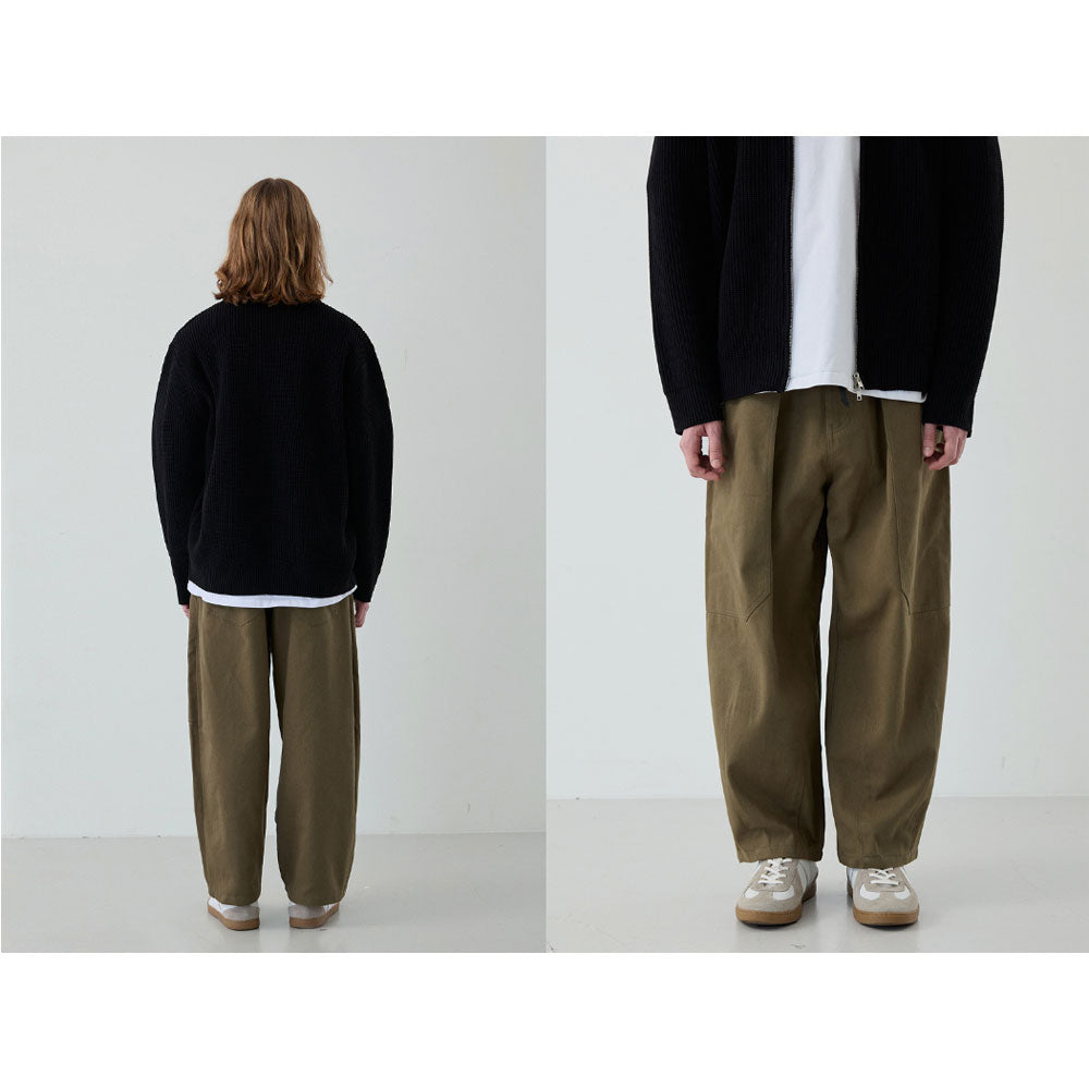 Balllon Strap Cotton Pants [Khaki]