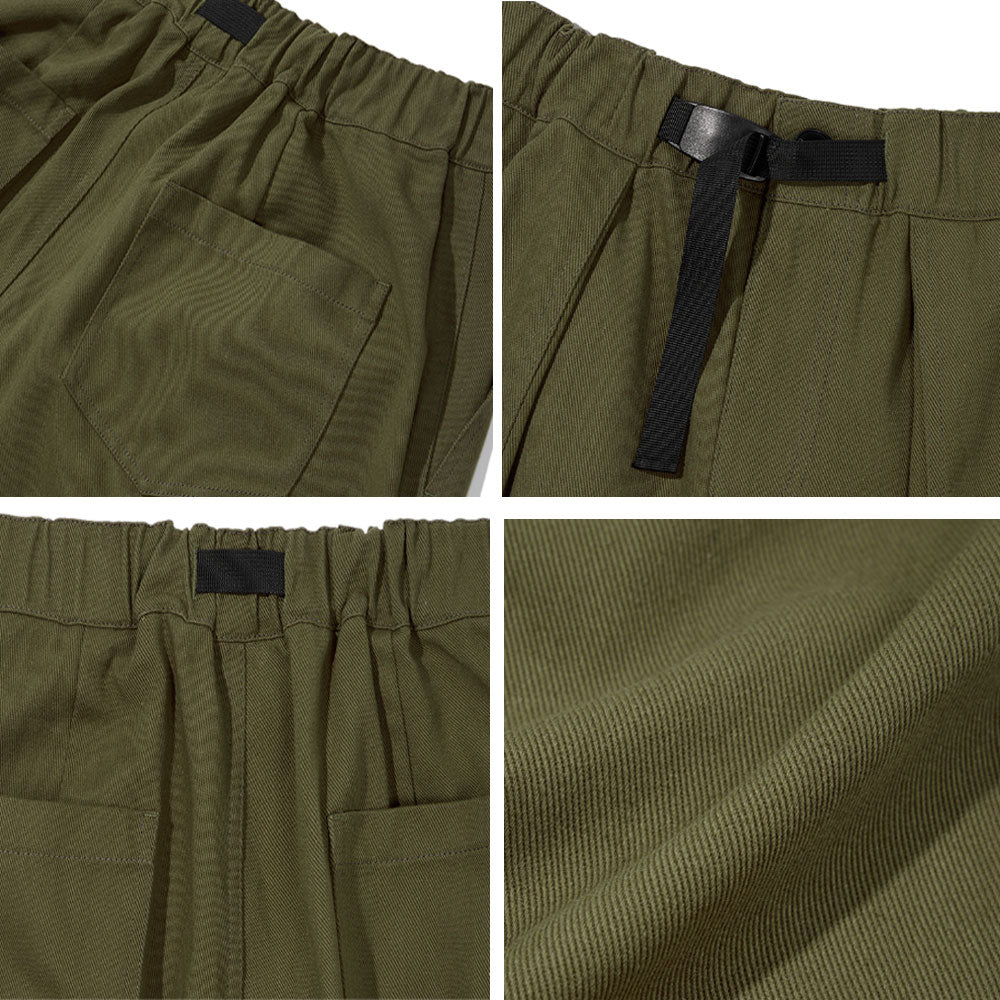 Balllon Strap Cotton Pants [Khaki]