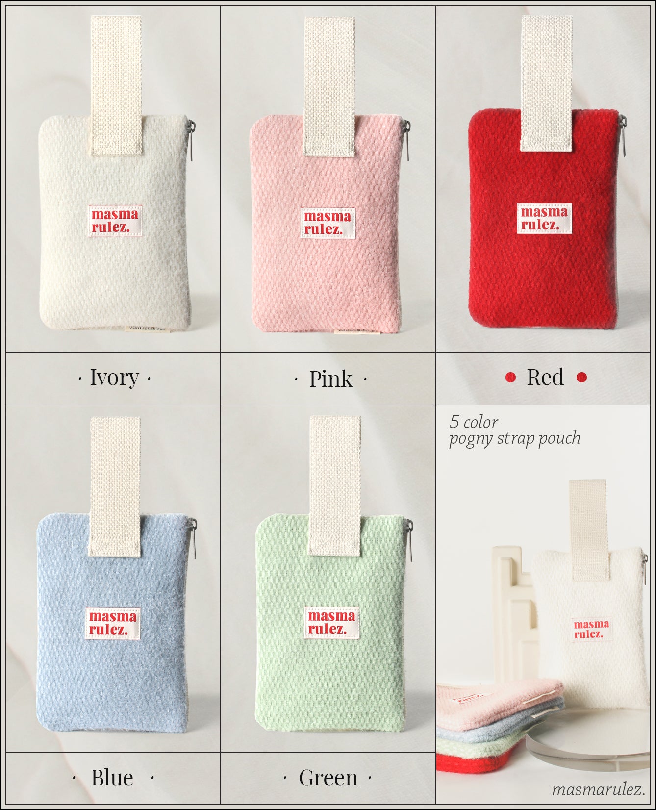 [Masmarulez] Pogni Strap pouch _Baby Pink