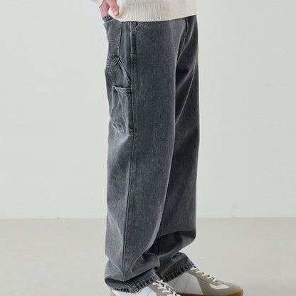 Denim Carpenter Cotton Pants [Black]