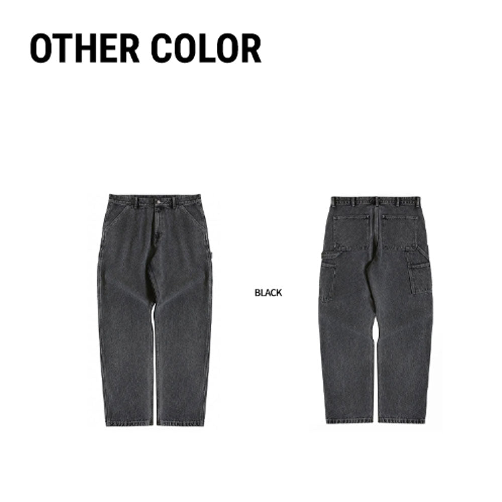 Denim Carpenter Cotton Pants [Black]