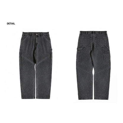 Denim Carpenter Cotton Pants [Black]